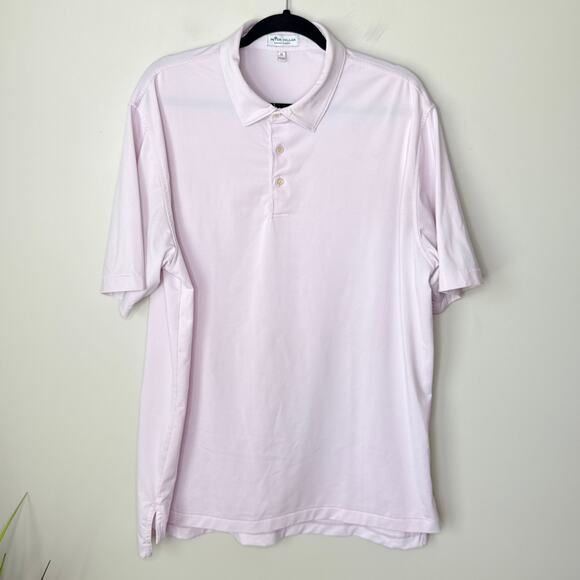 Peter Millar Summer Comfort Dunnes Performance Jersey Polo‎ XL Pink White Stripe - Picture 1 of 9